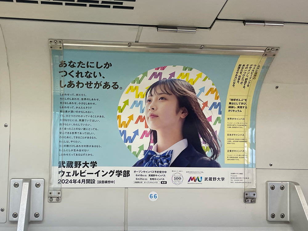 中央線 快速 窓上ポスター広告